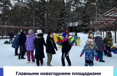 Главными новогодними площадками региона стали парки и скверы, благоустроенные по нацпроекту