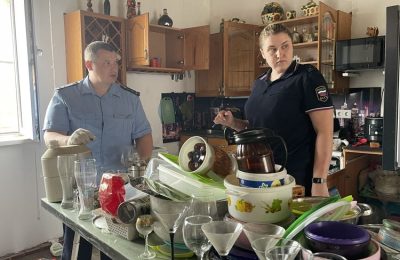 Два пятитонных грузовика вещей семьи должницы вывезли судебные приставы из коттеджа на Авиационной в Новосибирске