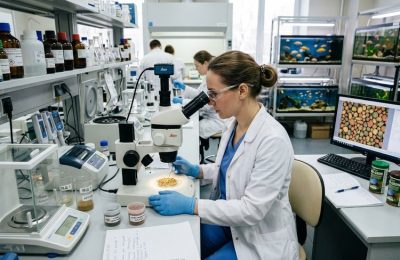 О правилах выбора корма для рыб и о его лабораторных исследованиях рассказали специалисты ЦОК АПК